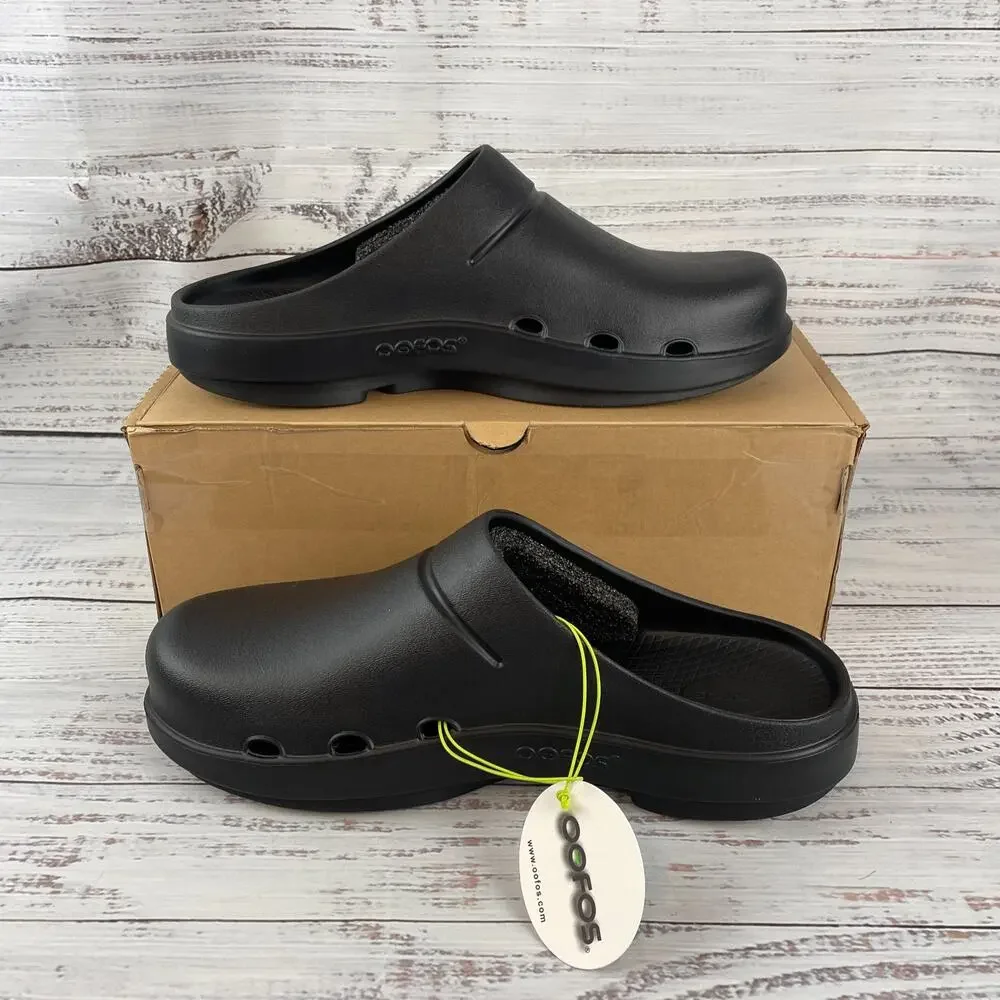 Oofos OOcloog Mens US 14 Recovery Clogs Black Slip In